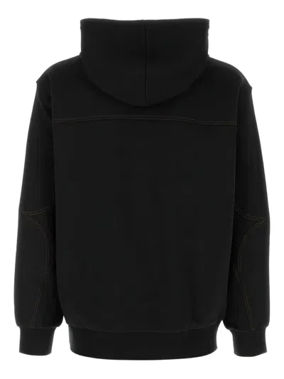 Mcm Stretch Polyester Blend Hooded Sweatshirt In Black