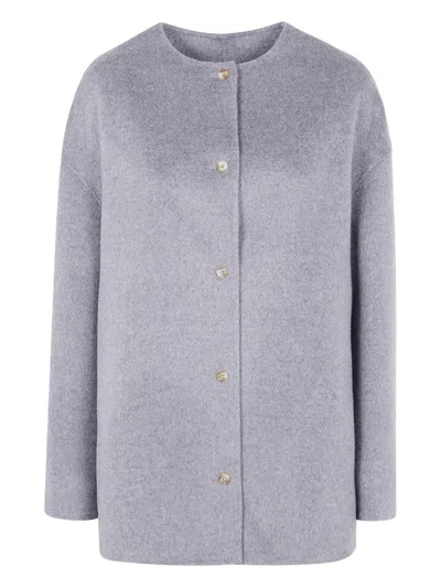 Loulou De Saison Button-front Wool Coat In Purple