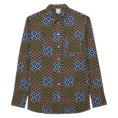 Ines De La Fressange Chemise Maureen En Coton À Fleurs In Green