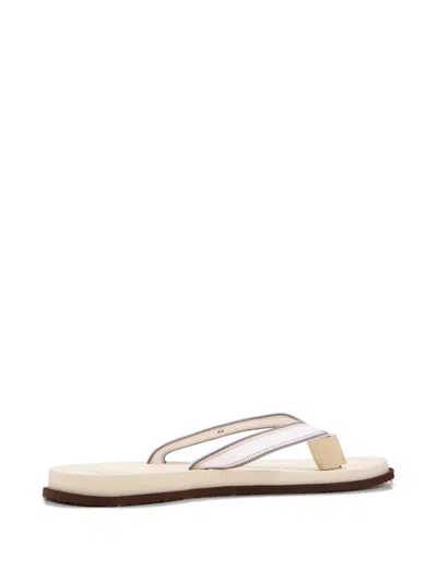 Brunello Cucinelli Rubber Flip-flop Slides In Neutral
