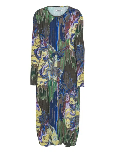 Henrik Vibskov O Abstract-print Midi Dress In Multi