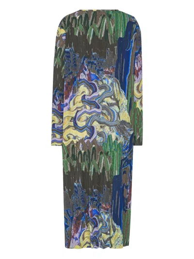 Henrik Vibskov O Abstract-print Midi Dress In Multi