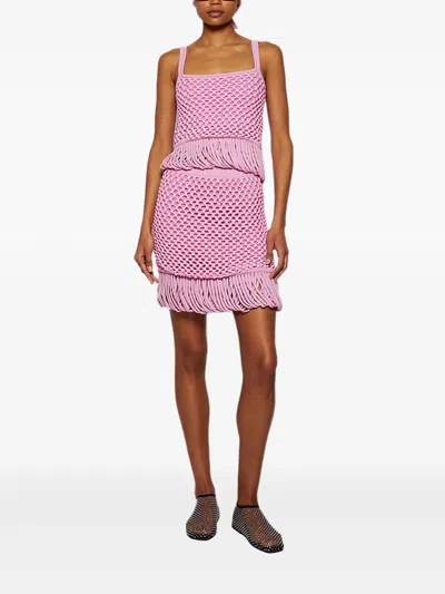 LOOP 流苏针织网纱坦克背心