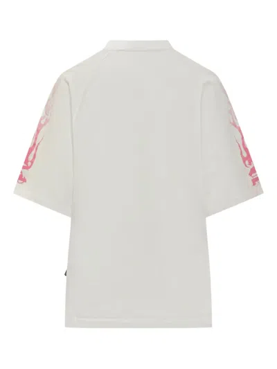 Palm Angels T-shirt With Pa Print On The Front In White