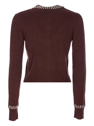 Pinko Spezzino Cardigan In Brown