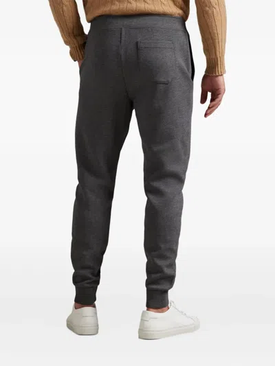Polo Ralph Lauren Trousers Featuring Elastic Waistband And Ribbed Cuffs In Gray