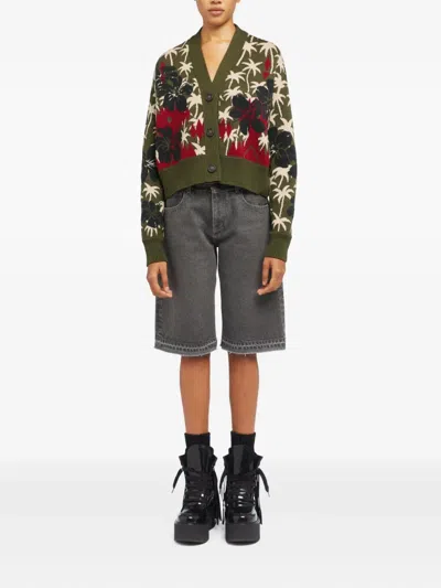 Alanui Hibiscus Bloom Cardigan In Multi