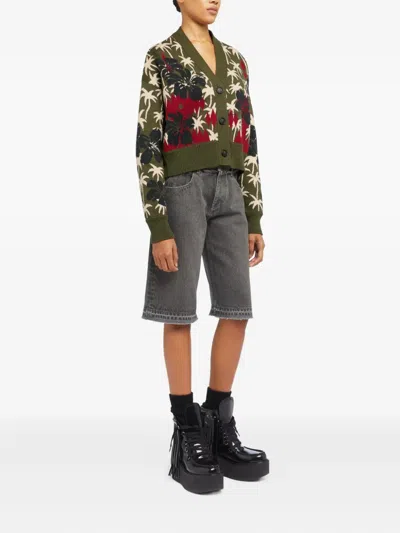 Alanui Hibiscus Bloom Cardigan In Multi