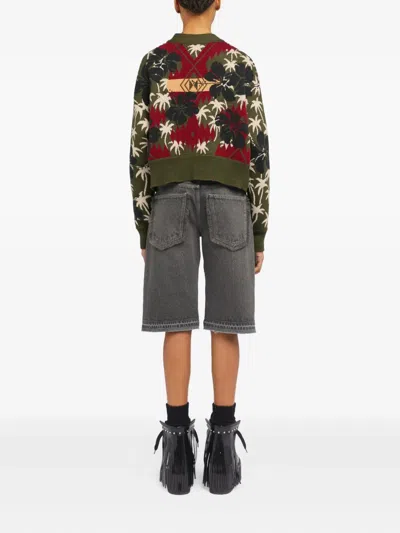 Alanui Hibiscus Bloom Cardigan In Multi