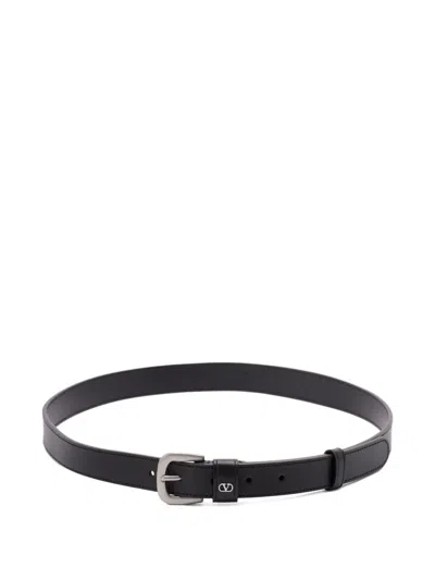 Valentino Garavani "vlogo Signature" Belt In Black