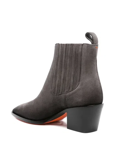 Santoni Basic M/w - Ankle Boot In Gray