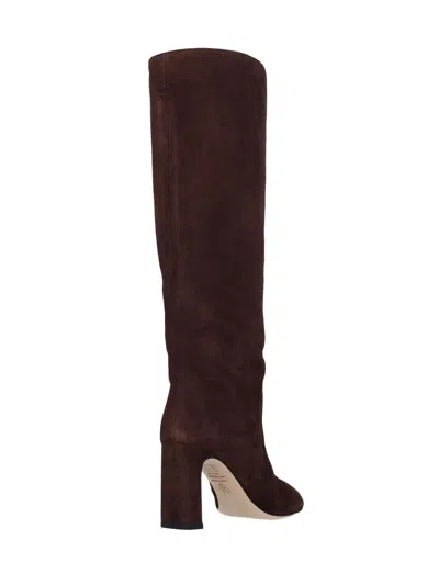 Stuart Weitzman 85mm Block-heel Suede Boots In Brown