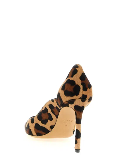Francesco Russo Leopard Print Pointed Toe Pumps In Multi