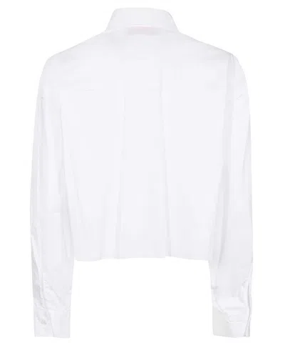 Ermanno Scervino Embroidered-logo Cotton Shirt In White