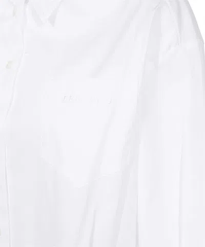 Ermanno Scervino Embroidered-logo Cotton Shirt In White