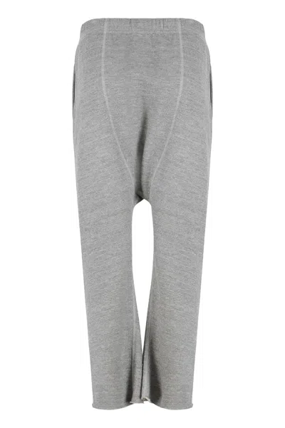 Nili Lotan Drop-crotch Cropped Track Pants In Gray