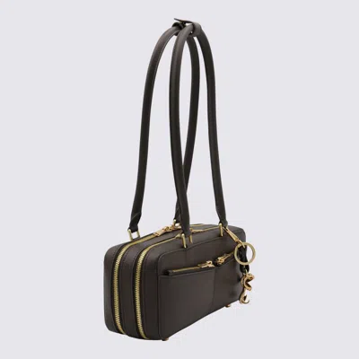 Self-portrait Rectangular Shoulder Bag With Double Handle In Brown