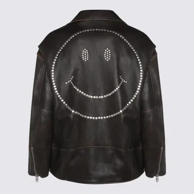 Moschino Jackets Brown In Black