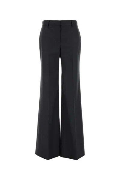 Stella Mccartney Pantalone In Lana Antracite  Donna In Black