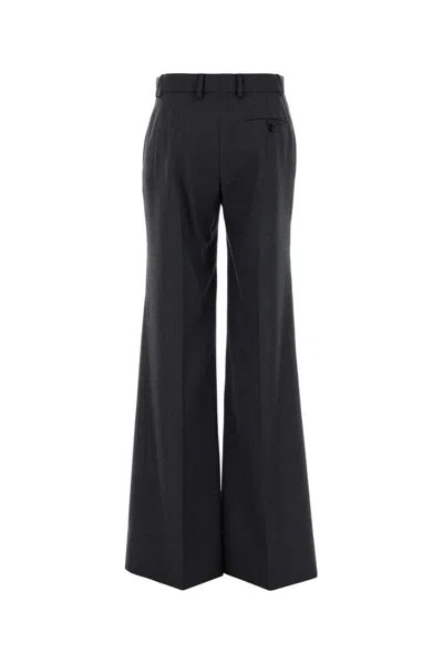 Stella Mccartney Pantalone In Lana Antracite  Donna In Black