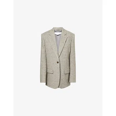 Stella Mccartney Herringbone Sb Jacket 6501563gj800 1210 In Gray