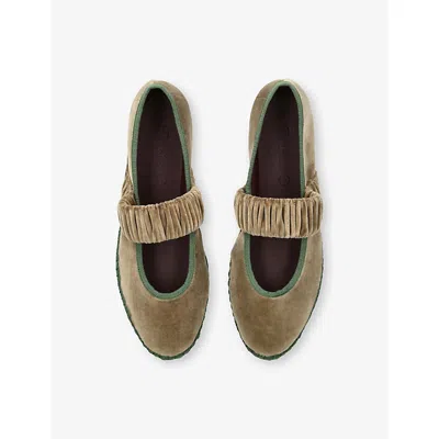 Flabelus Velvet Mafalda Espadrilles In Green