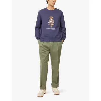 Polo Ralph Lauren Hoodie Man Ralph Lauren - Lscnm4 Long Sleeve Sweatshirt - Blue In Blue