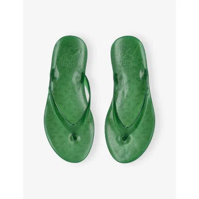 Ancient Greek Sandals Woman Thong Sandal Green Size 8 Synthetisches Material In Multi
