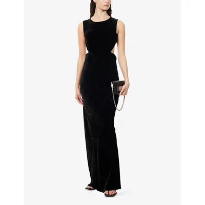 Rick Owens Open Back Gown Dress In Black