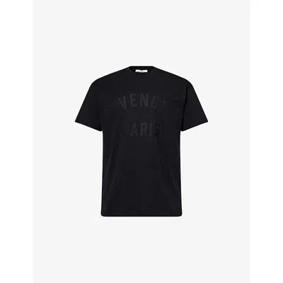 Givenchy Black T-shirt With Maxi Logo On The Front In Cotton Man