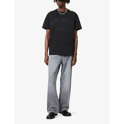 Givenchy Black T-shirt With Maxi Logo On The Front In Cotton Man