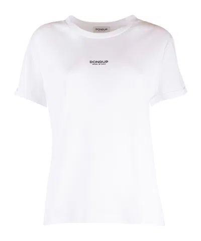 Dondup Crewneck Short Sleeves T-shirt In White