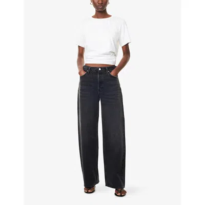Agolde Low Slung Baggy Jeans In Black