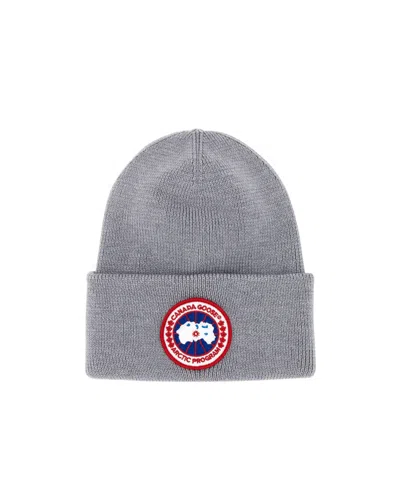 Canada Goose Classic Grey Hat With Structured Crown And Curved Brim In Gray