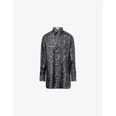 Stella Mccartney Shirt In Grey Silk In Gray