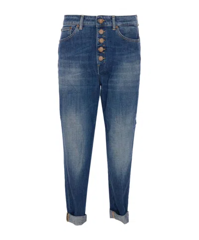 Dondup Women's Koons - Loose Jeans With Jewelled Buttons In Blue