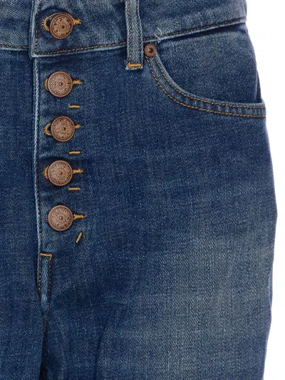 Dondup Women's Koons - Loose Jeans With Jewelled Buttons In Blue