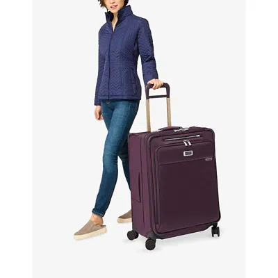 Briggs & Riley Plum Baseline Medium Expandable Spinner Suitcase 66cm In Purple
