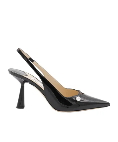 Jimmy Choo Graphic Stiletto Heel Pointed Toe In Black