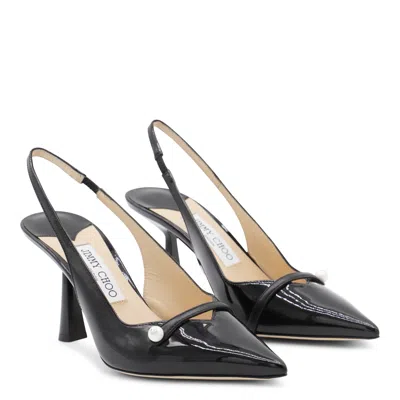 Jimmy Choo Graphic Stiletto Heel Pointed Toe In Black