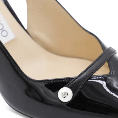 Jimmy Choo Graphic Stiletto Heel Pointed Toe In Black