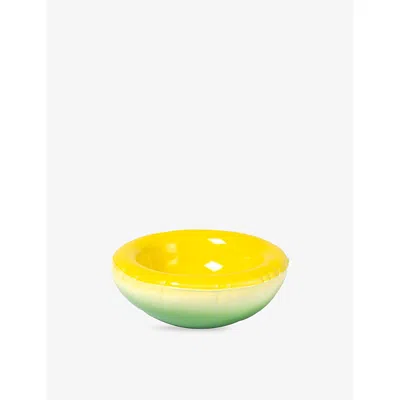 Home Studyo Yellow And Green Mira Mikati Lisa Ceramic Bowl In Multi