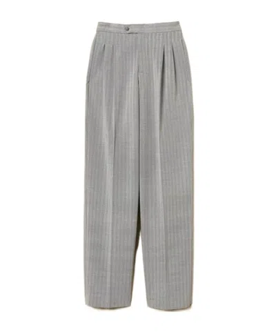 Twinset Twin-set Pinstripe Tailored Pants In Gray