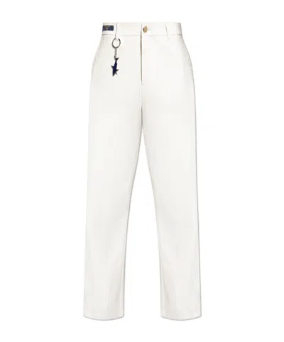 Paul & Shark Belt Loops Slacks In White