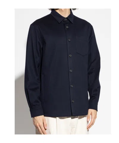 Paul & Shark Buttoned-up Overshirt In Blue