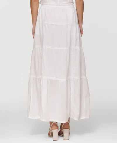 Avec Les Filles Women's Cotton Maxi Skirt In White