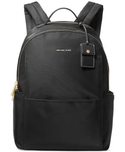 Michael Kors Sable Large Nylon Backpack In Black