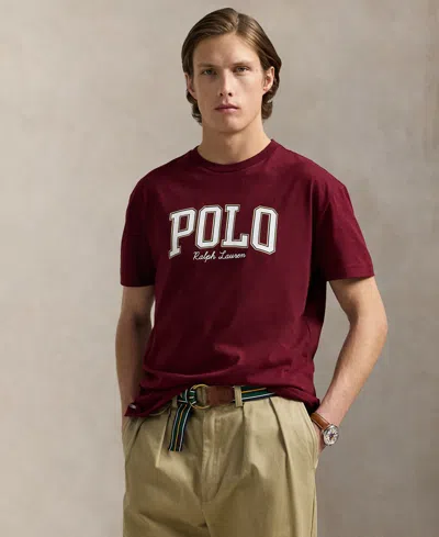 Polo Ralph Lauren Ralph Lauren Logo Jersey T-shirt In Burgundy