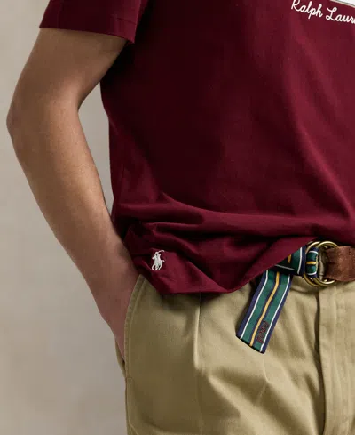 Polo Ralph Lauren Ralph Lauren Logo Jersey T-shirt In Burgundy
