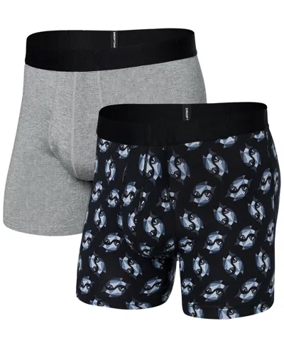 Saxx Men's Droptemp Cooling Cotton Slim Fit Boxer Briefs Â 2pk In Multi